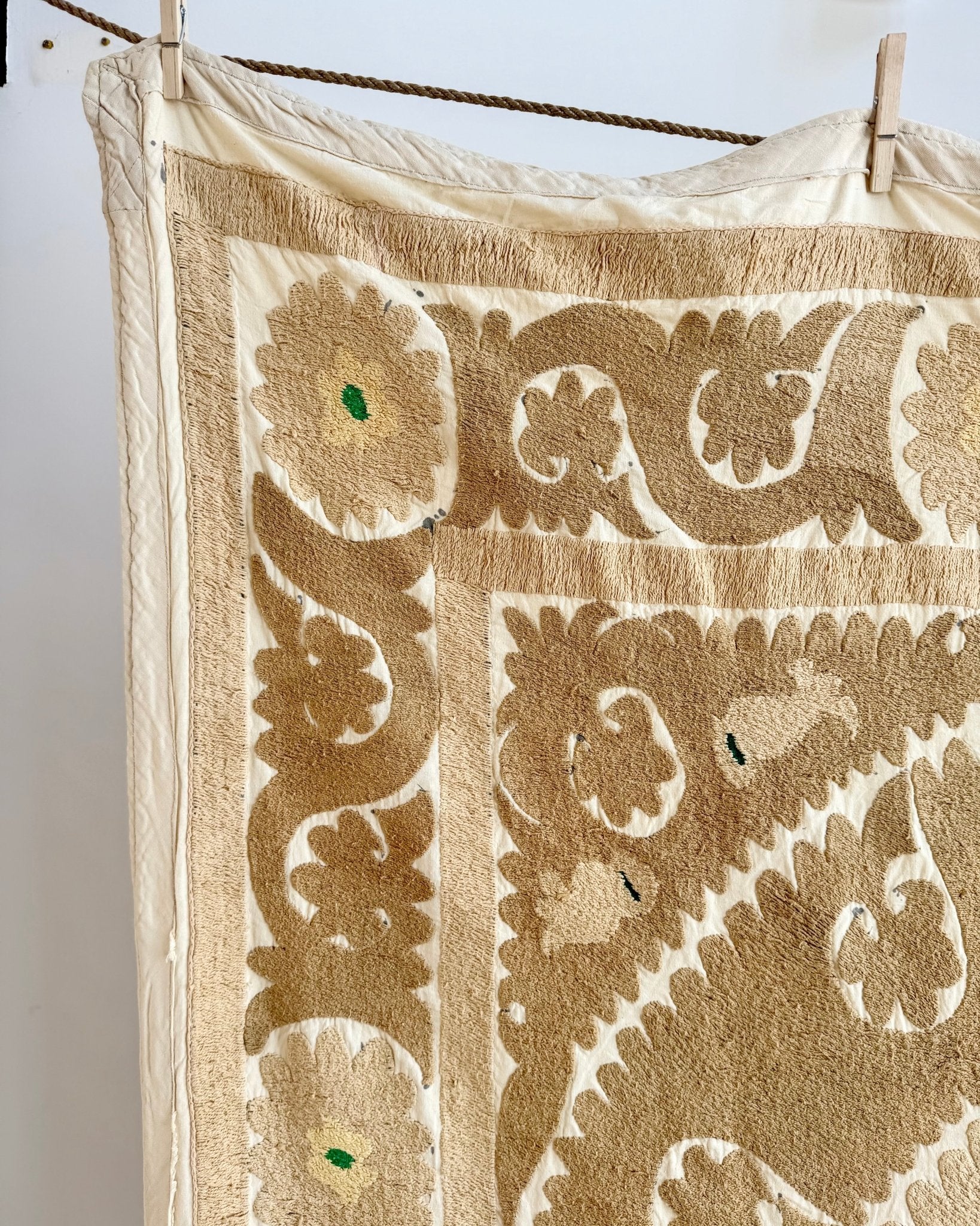 Uzbek Suzani Wall Hanging With Cotton Hand Embroidery 05 - Biggs & Hill
