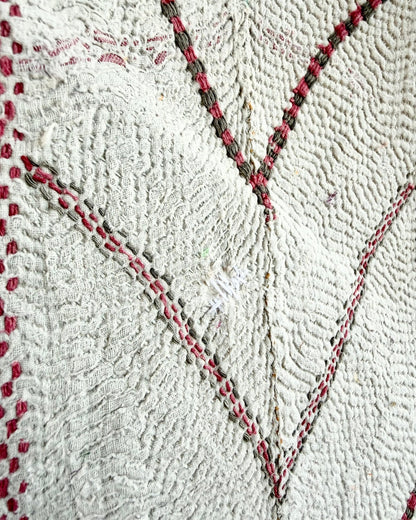 Project Kantha Quilt: Large Nakshi Kantha With Zig Zag Embroidery - Biggs & Hill