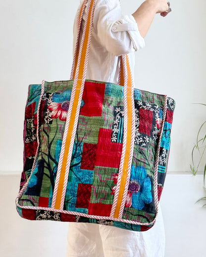 XL Vintage Kantha Tote Bag 15 - Biggs & Hill