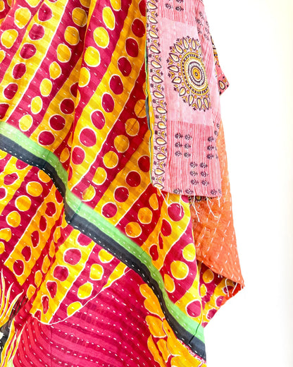 Sari Fabric Kantha Quilt 22 - Biggs & Hill