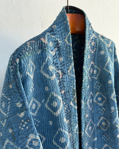 Índigo Printed Kantha Jacket