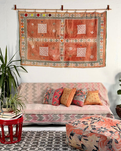 Large Ralli Quilt In Pastel Patchwork - Biggs & Hill