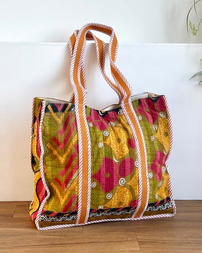 XL Vintage Kantha Tote Bag 17 - Biggs & Hill