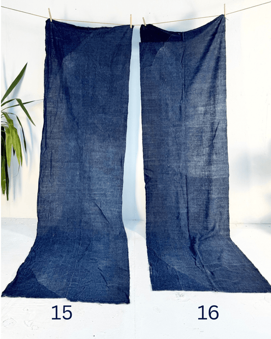 Vintage Handwoven Indigo Cotton Lengths from Laos - Wide Width - Biggs & Hill
