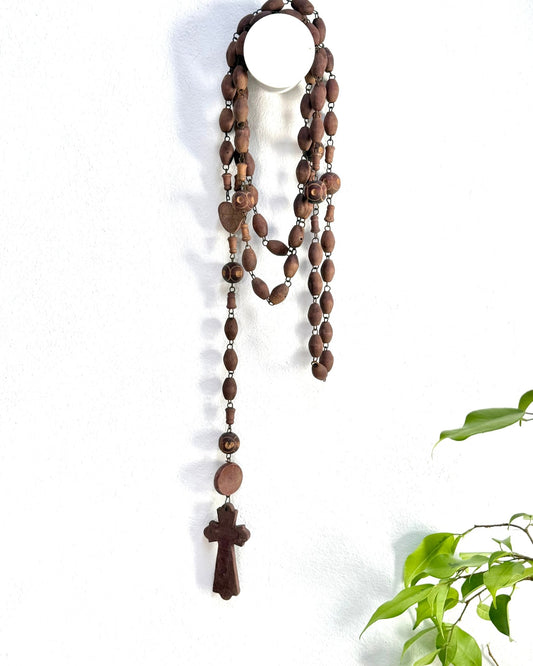 Vintage French Lourdes Rosary (Chapelet) – Wooden Pilgrimage Beads - Biggs & Hill