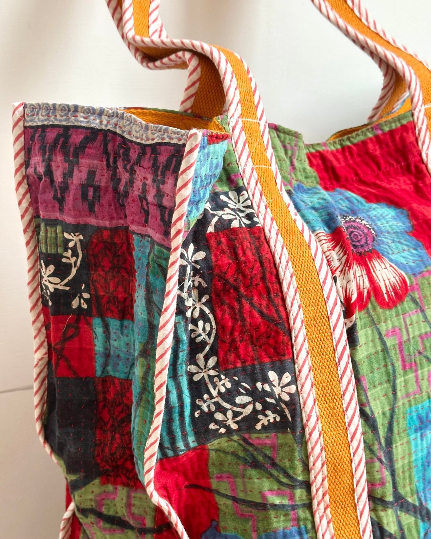 XL Vintage Kantha Tote Bag 06 - Biggs & Hill