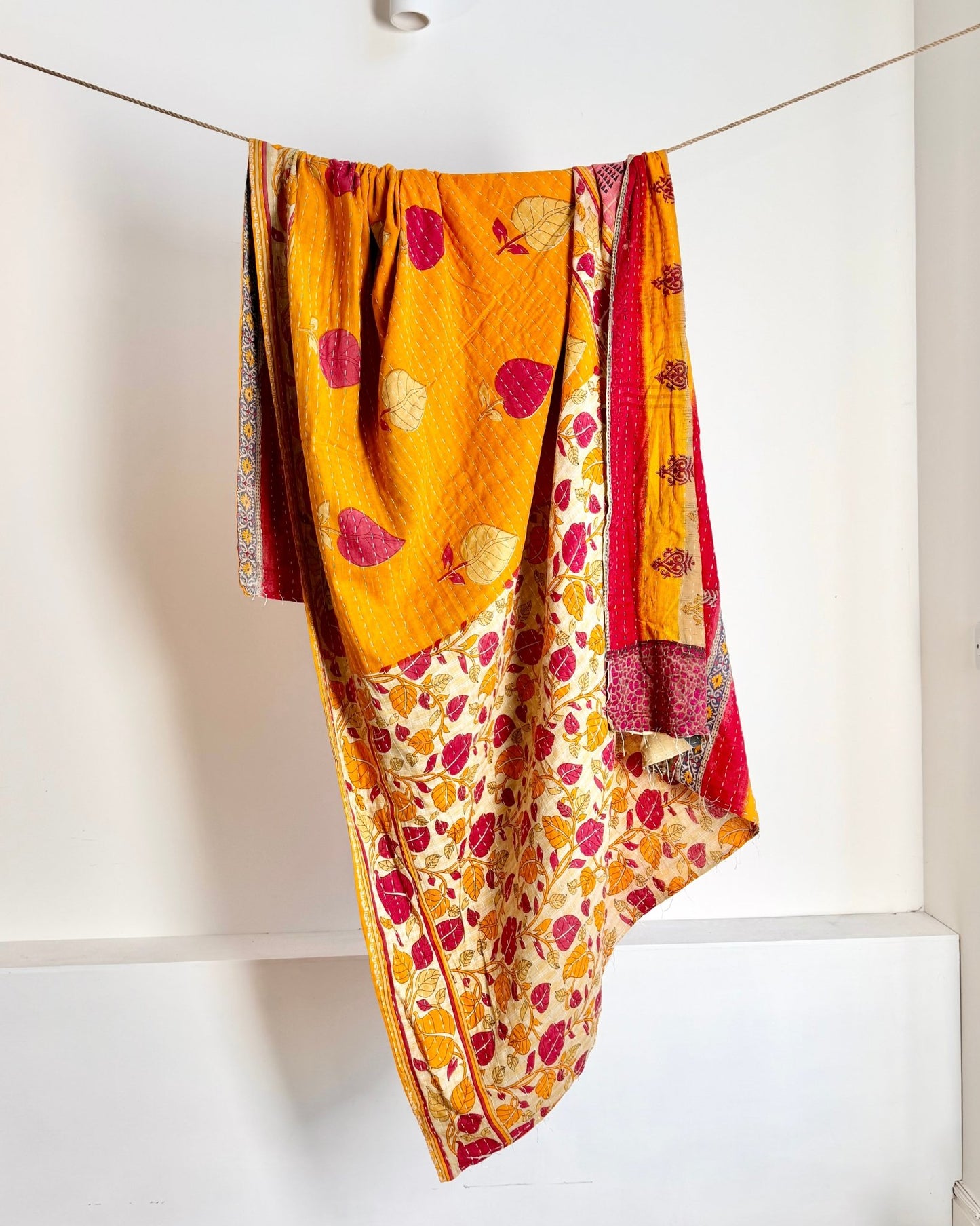 Vintage Sari Kantha Quilt 13 - Biggs & Hill