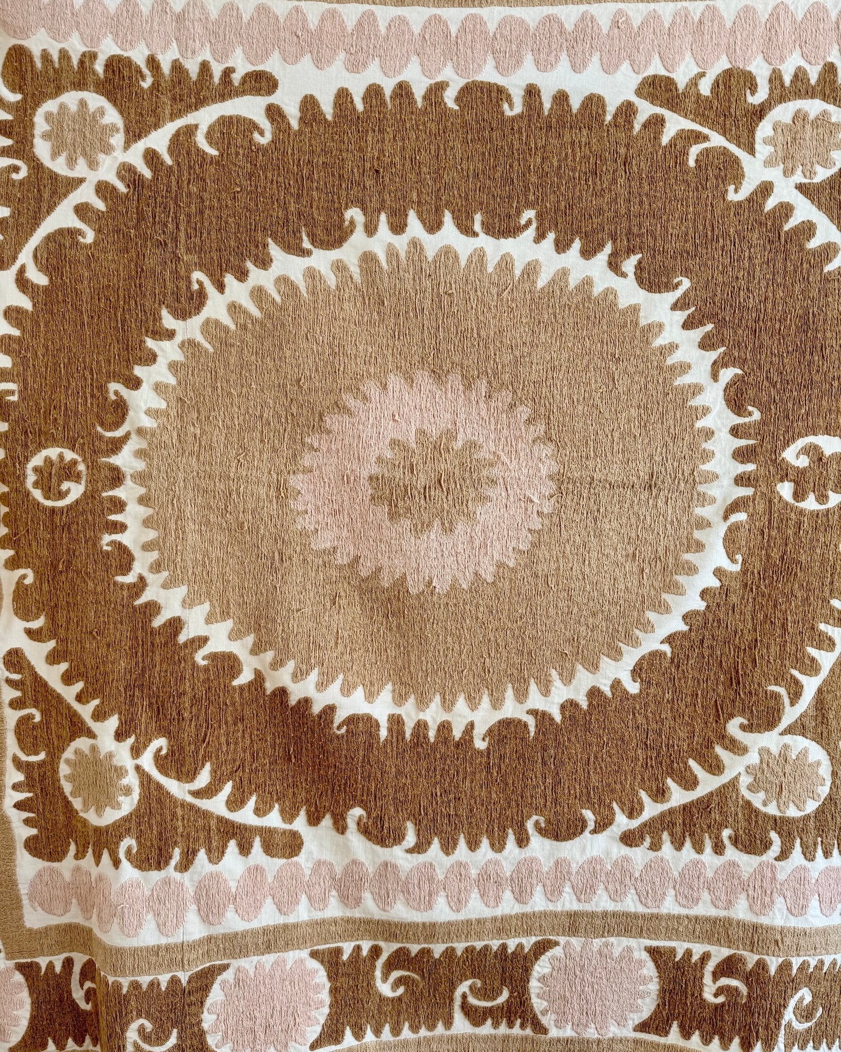 Uzbek Suzani Wall Hanging With Cotton Hand Embroidery 02 - Biggs & Hill