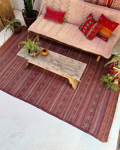 Red and Yellow Vintage Afghan Kilim Rug - Biggs & Hill