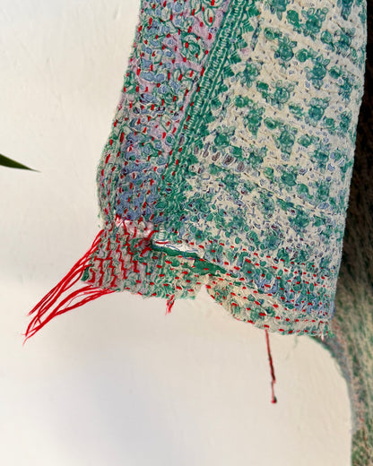 Project Kantha Quilt: Green and Blue