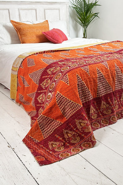 Vintage Sari Kantha Quilt 13 - Biggs & Hill