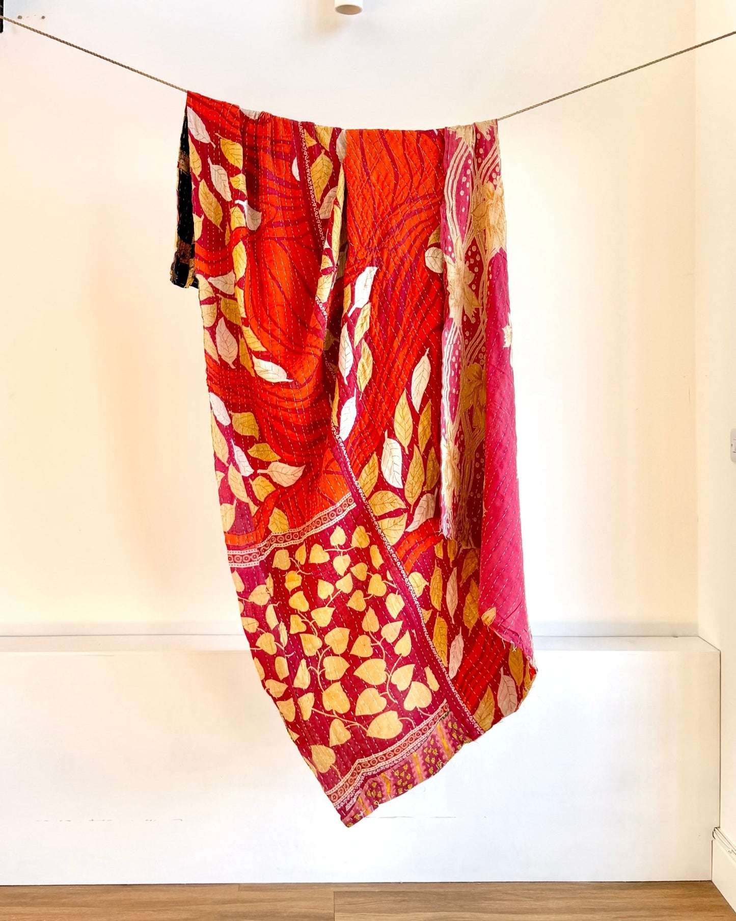 Sari Fabric Kantha Quilt 18 - Biggs & Hill