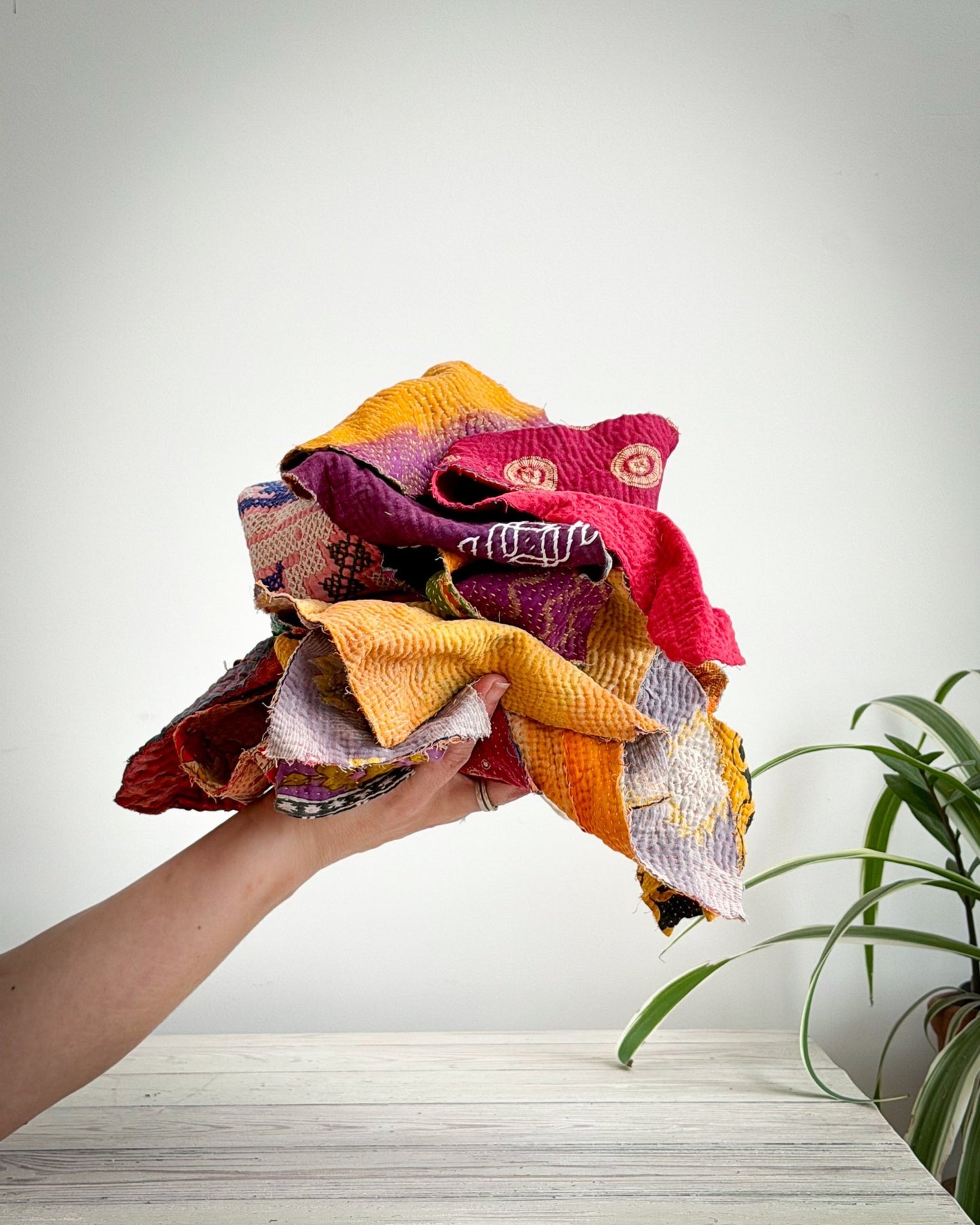 Kantha Fabric Scrap Offcuts - Biggs & Hill