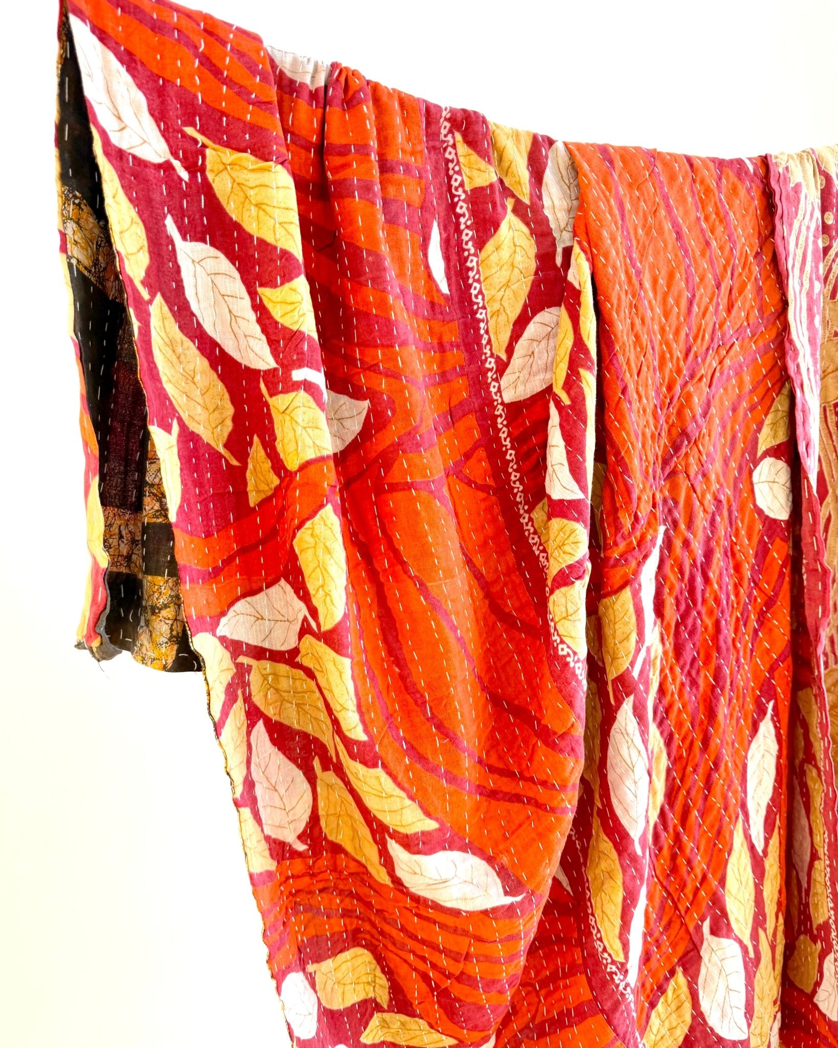 Sari Fabric Kantha Quilt 18 - Biggs & Hill