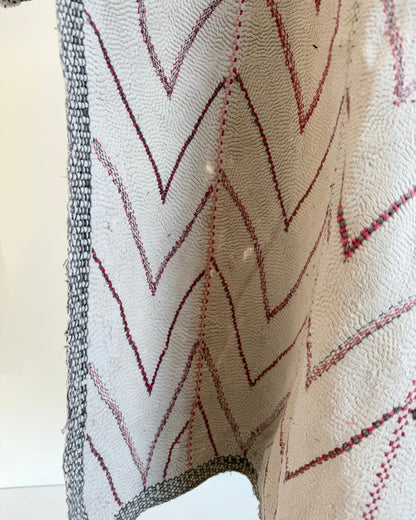 Project Kantha Quilt: Large Nakshi Kantha With Zig Zag Embroidery - Biggs & Hill