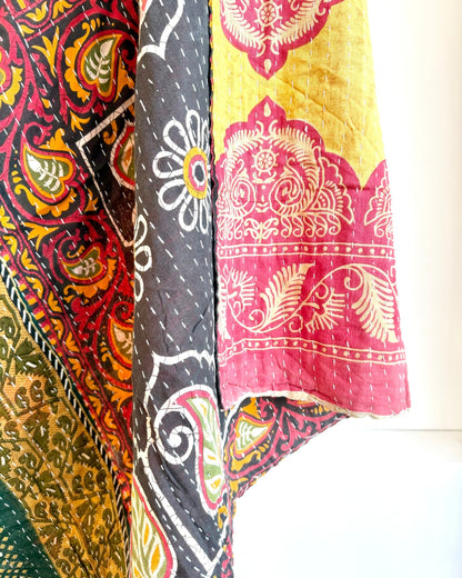 Sari Fabric Kantha Quilt 27 - Biggs & Hill