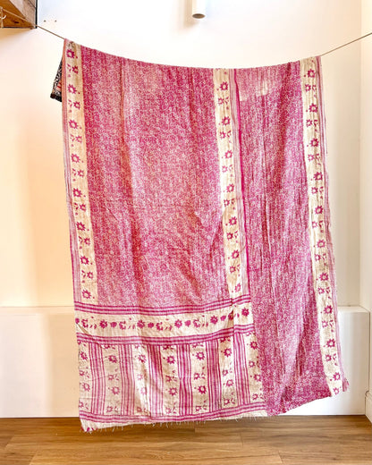 Sari Fabric Kantha Quilt 31 - Biggs & Hill