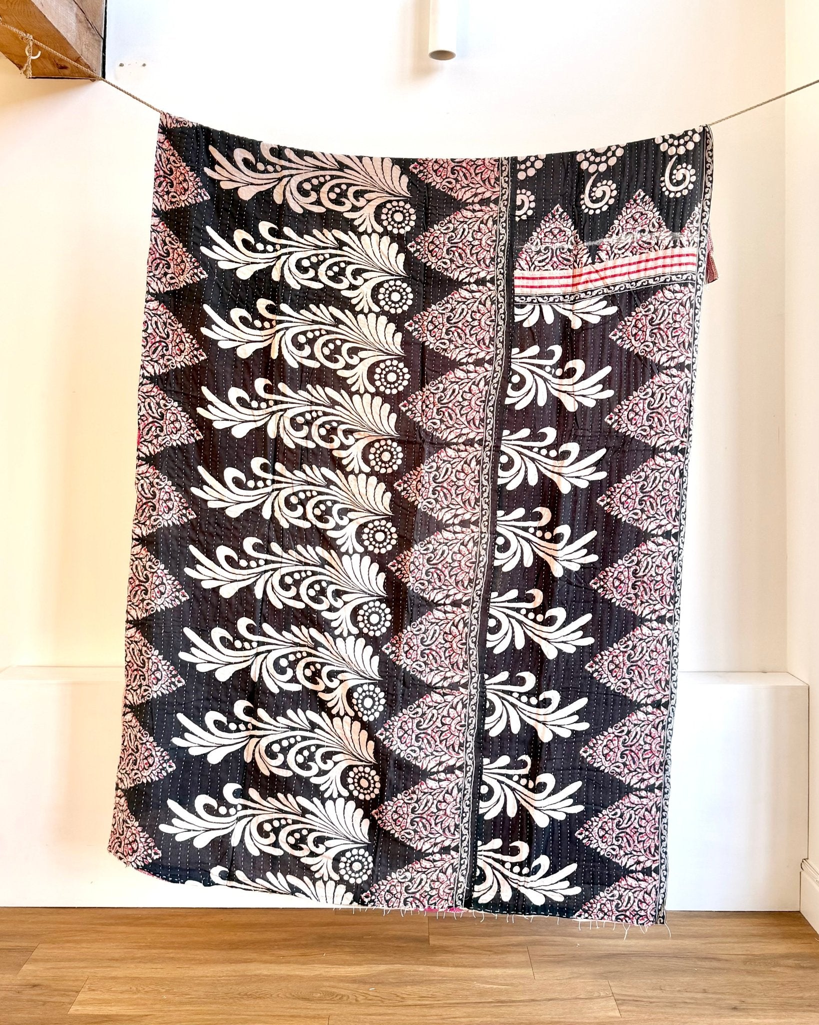 Sari Fabric Kantha Quilt 31 - Biggs & Hill