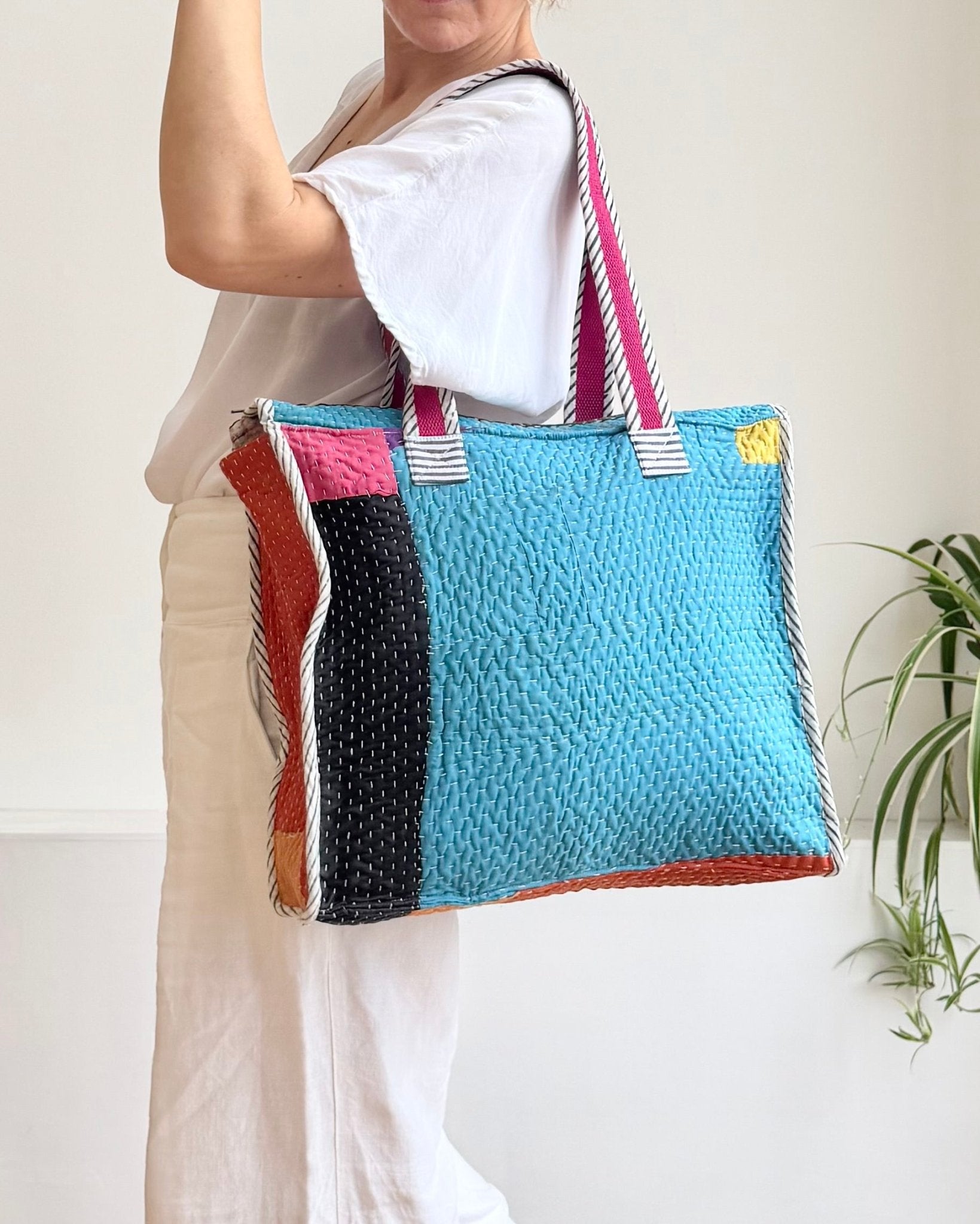 Vintage Kantha Tote Bag 12 - Biggs & Hill