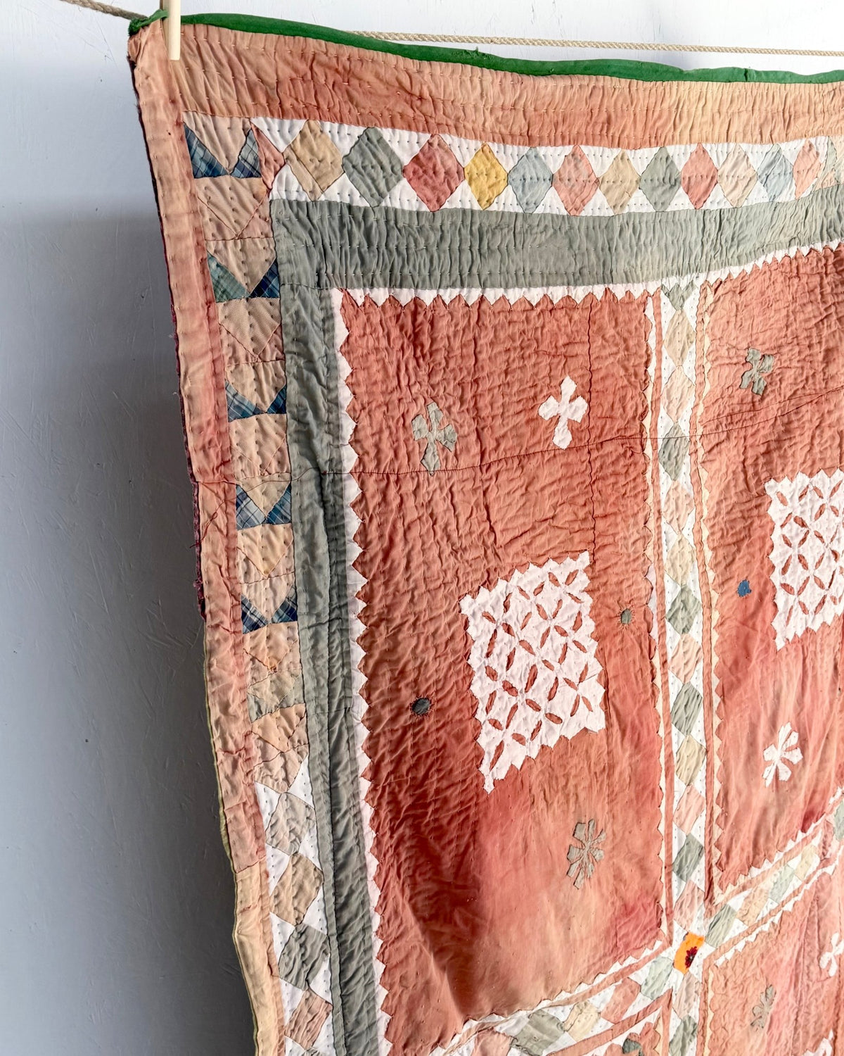 Large Ralli Quilt In Pastel Patchwork - Biggs & Hill