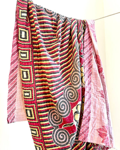 Sari Fabric Kantha Quilt 24 - Biggs & Hill