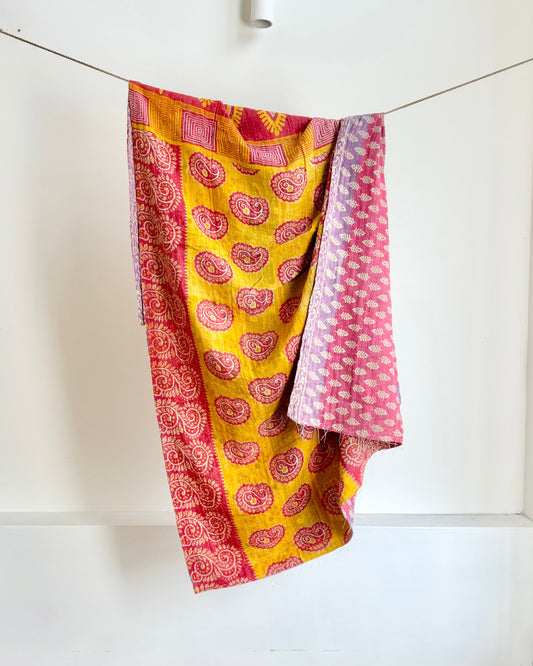 Vintage Sari Kantha Quilt #4