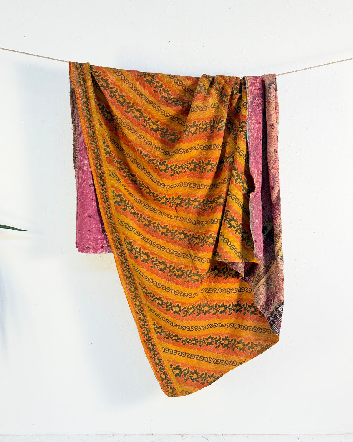 Project Kantha Quilt: Pink and Orange