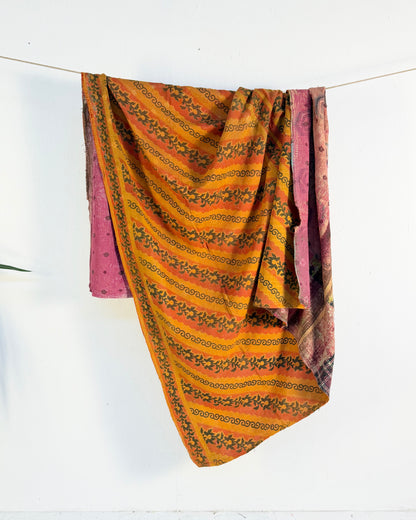 Project Kantha Quilt: Pink and Orange