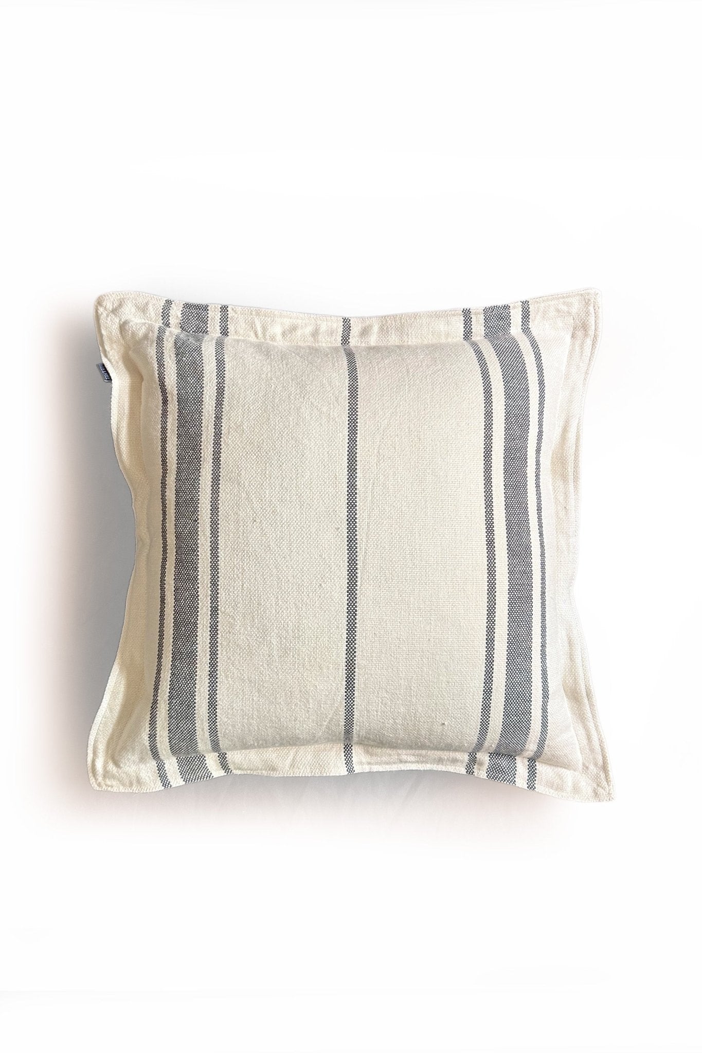 Striped Linen Grey and Cream Cushion Cover - Biggs & Hill - Cushion Covers - 18 inch - 24 inch - 30 inch