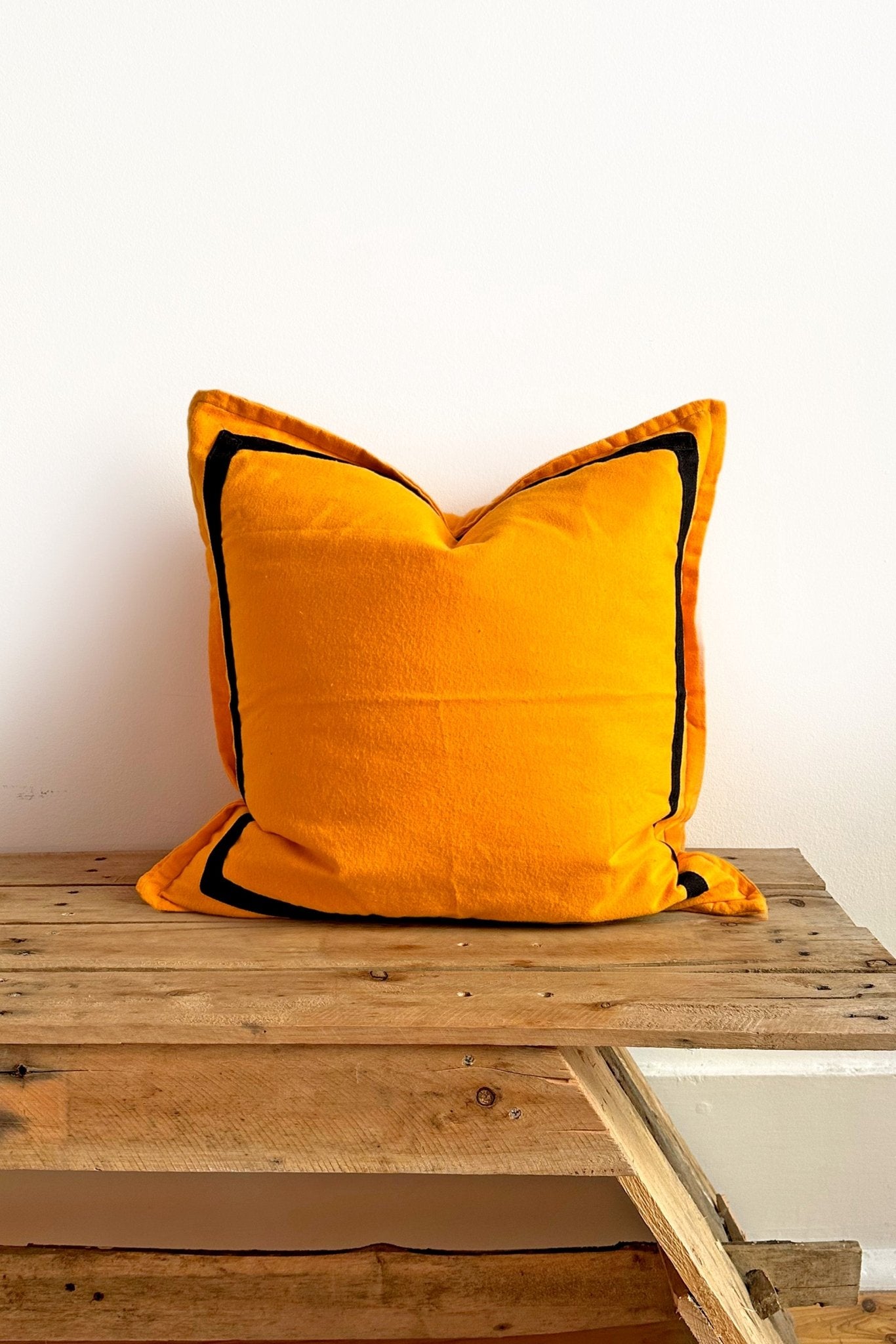 Orange and Black Square Cushion Cover - Biggs & Hill - pre-order - -